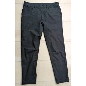 Lululemon ABC Pant Mens 32x28 Slim Warpstreme Black Stretch Golf M5704S